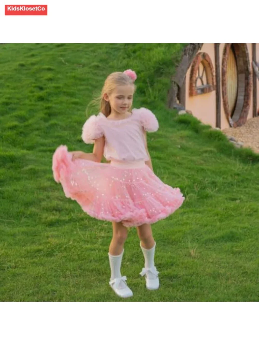 Toddler Girls Mary Jane Dress Shoes Ballet Flats with Hook & Loop Closure